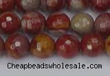 CNJ310 15.5 inches 8mm faceted round noreena jasper beads