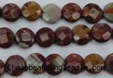 CNJ41 15.5 inches 10mm faceted coin noreena jasper beads