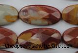 CNJ51 15.5 inches 15*30mm faceted oval noreena jasper beads