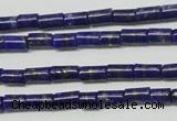 CNL1269 15.5 inches 3*6mm tube natural lapis lazuli beads