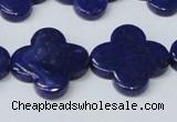 CNL1283 15.5 inches 20mm flower natural lapis lazuli beads