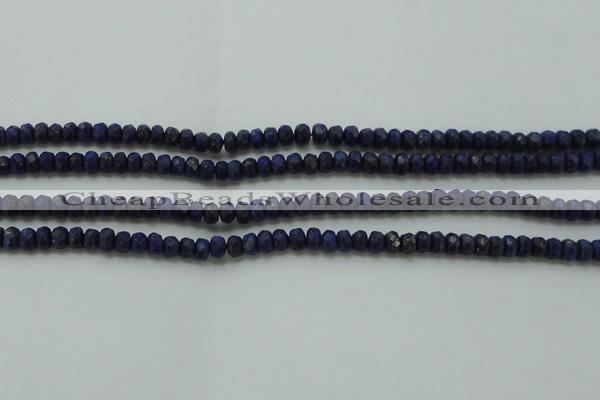 CNL1400 15.5 inches 2.5*4mm faceted rondelle lapis lazuli beads