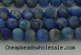 CNL1651 15.5 inches 6mm round matte lapis lazuli beads wholesale