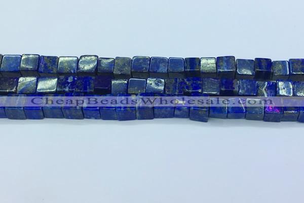 CNL1674 15.5 inches 7*7mm cube lapis lazuli gemstone beads