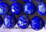 CNL1707 15.5 inches 8mm faceted round lapis lazuli beads