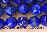 CNL1718 15.5 inches 6mm faceted nuggets lapis lazuli beads