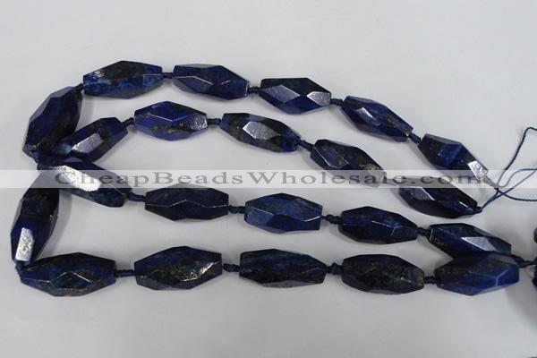 CNL443 15.5 inches 13*30mm faceted nuggets natural lapis lazuli beads