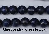 CNL603 15.5 inches 10mm faceted round natural lapis lazuli gemstone beads