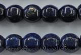 CNL636 15.5 inches 13*14mm pumpkin natural lapis lazuli beads