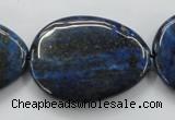 CNL655 15.5 inches 25*35mm flat teardrop natural lapis lazuli beads