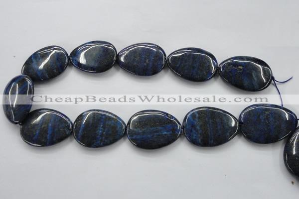 CNL655 15.5 inches 25*35mm flat teardrop natural lapis lazuli beads