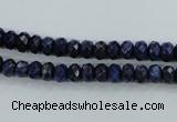 CNL871 15.5 inches 4*6mm faceted rondelle natural lapis lazuli beads