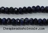 CNL872 15.5 inches 5*8mm faceted rondelle natural lapis lazuli beads