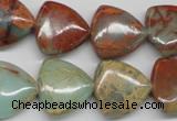 CNS117 15.5 inches 18*18mm triangle natural serpentine jasper beads