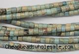 CNS135 15.5 inches 3.5*4mm heishi natural serpentine jasper beads