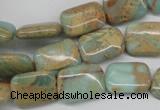 CNS146 15.5 inches 12*16mm rectangle natural serpentine jasper beads