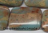 CNS152 15.5 inches 30*40mm rectangle natural serpentine jasper beads