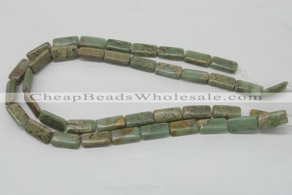 CNS19 16 inches 10*20mm rectangle natural serpentine jasper beads