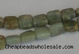 CNS212 15.5 inches 6*6mm square natural serpentine jasper beads