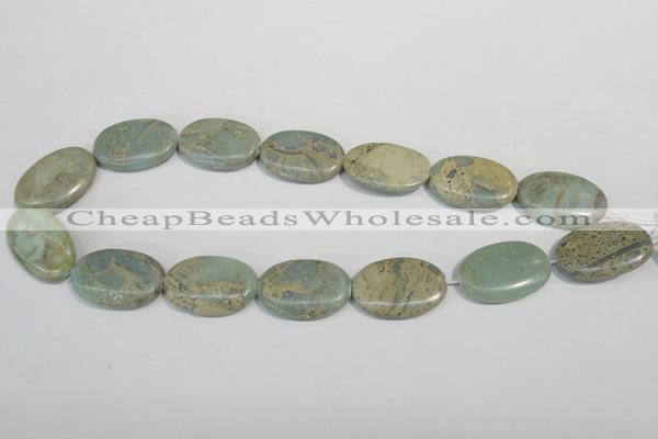 CNS243 15.5 inches 20*30mm oval natural serpentine jasper beads