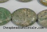 CNS244 15.5 inches 22*30mm oval natural serpentine jasper beads