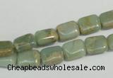 CNS254 15.5 inches 8*10mm rectangle natural serpentine jasper beads