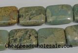 CNS256 15.5 inches 15*20mm rectangle natural serpentine jasper beads