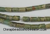 CNS274 15.5 inches 5*7mm tube natural serpentine jasper beads