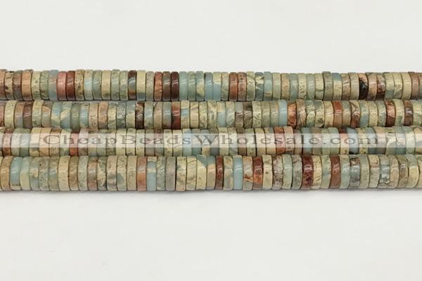 CNS320 15.5 inches 3*8mm heishi serpentine jasper beads