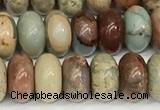 CNS325 15.5 inches 5*8mm rondelle serpentine jasper beads