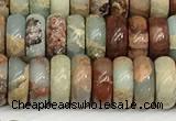 CNS327 15.5 inches 3*8mm rondelle serpentine jasper beads