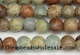 CNS330 15.5 inches 4mm round serpentine jasper beads wholesale