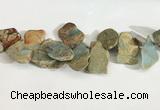 CNS358 Top drilled 15*25mm - 30*50mm freefrom serpentine jasper beads