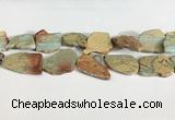 CNS359 25*35mm - 35*45mm freefrom serpentine jasper slab beads