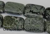 CNS438 15.5 inches 18*25mm rectangle natural serpentine jasper beads