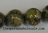 CNS508 15.5 inches 20mm round natural serpentine jasper beads