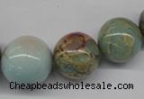 CNS70 15.5 inches 12mm - 24mm round natural serpentine jasper beads