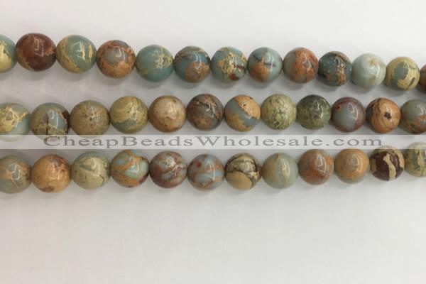 CNS703 15.5 inches 10mm round serpentine jasper beads wholesale