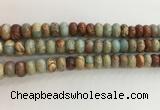 CNS715 15.5 inches 6*10mm rondelle serpentine jasper beads wholesale