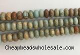 CNS716 15.5 inches 7*12mm rondelle serpentine jasper beads wholesale