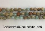 CNS719 15.5 inches 8mm flat round serpentine jasper beads wholesale