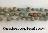 CNS720 15.5 inches 10mm flat round serpentine jasper beads wholesale