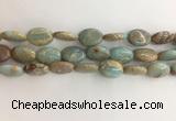 CNS725 15.5 inches 12*16mm oval serpentine jasper beads wholesale