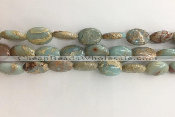 CNS725 15.5 inches 12*16mm oval serpentine jasper beads wholesale