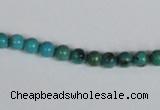 CNT01 16 inches 5mm round natural turquoise beads wholesale