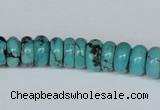 CNT10 16 inches 4*10mm rondelle natural turquoise beads wholesale