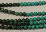 CNT101 15.5 inches 4mm round natural turquoise beads wholesale