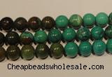 CNT103 15.5 inches 7mm round natural turquoise beads wholesale