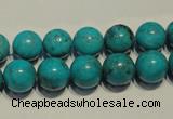 CNT148 15.5 inches 10mm round natural turquoise beads wholesale