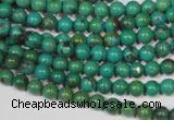 CNT204 15.5 inches 4.5mm round natural turquoise beads wholesale